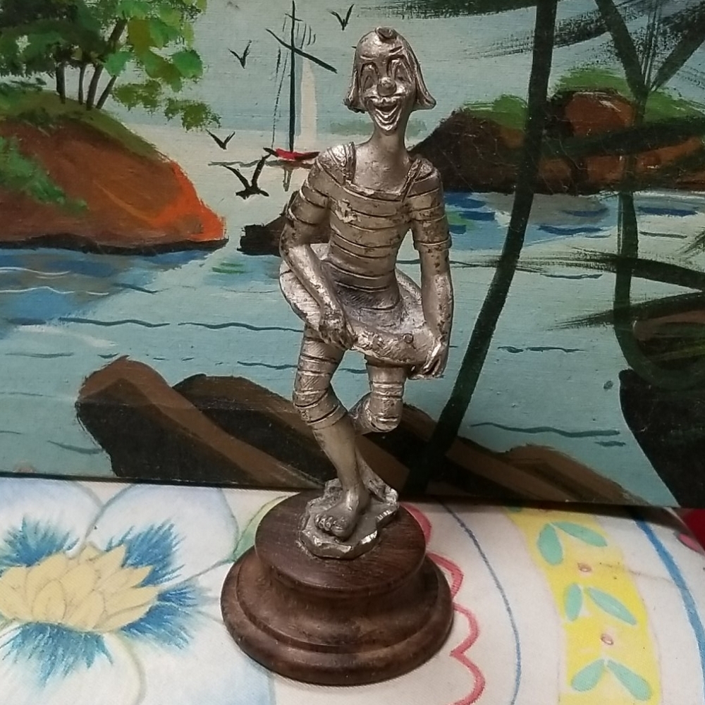 Vintage Peltro Cesellato a Mano Italy 6" Pewter